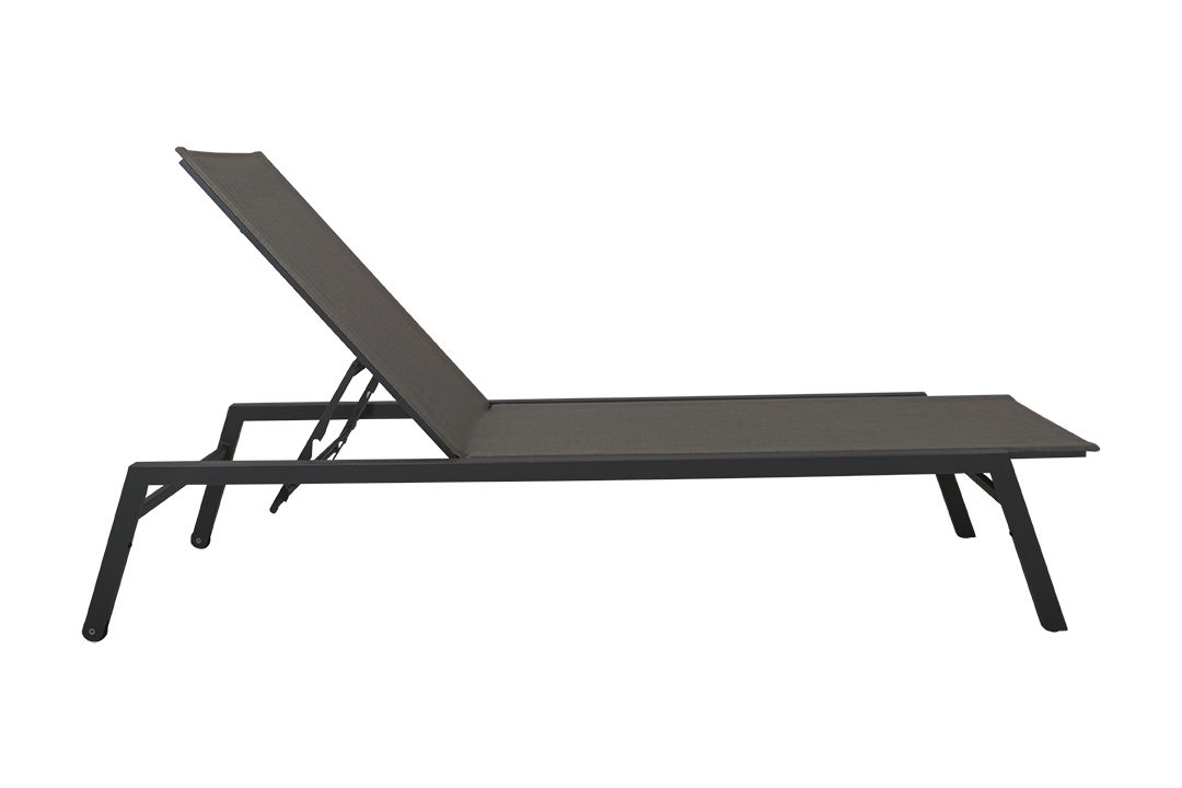 Cube Alu Stackable Sun Lounger, Slate